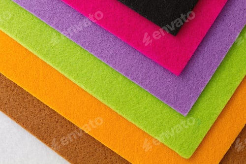 Preview: Colorful Set Felt Texture For Background.