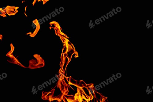 Preview: Abstract Black Background With Fire And Copy Space For Text Or Lettering