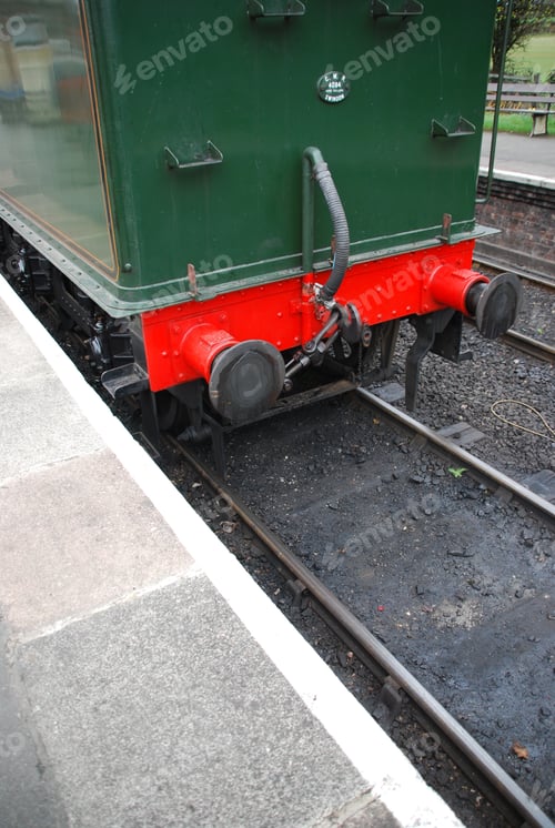 Preview: Beautiful Part Of A Old Antique Steam Train On The Railway