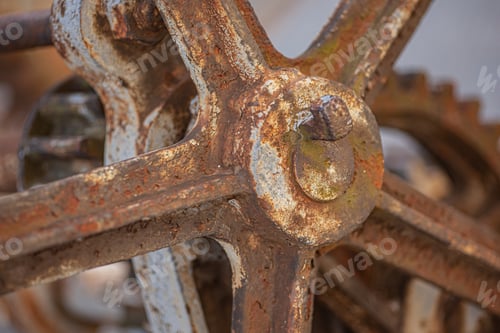 Preview: Detail Of Old Rusty Gears Of A Vintage Industrial Machinery