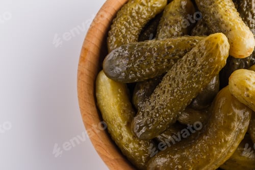 Preview: Pickled Vegetables On A White Acrylic Background