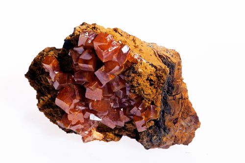 Preview: Wulfenite Natural Mineral On The White Background