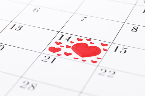 Preview: Valentines Day Concept. Calendar Close Up. The 14Th Of February