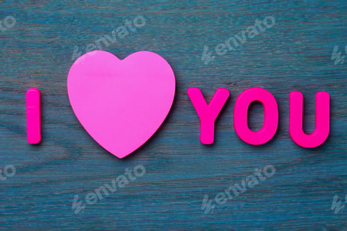 Preview: Confession I Love You With A Blank Sticker In The Shape Of A Heart Instead Of The Word Love