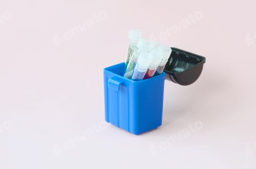 Preview: The Toy Urn Is Filled With Many Round Jars With Multi-Colored Bright Sparkles For Nail Polish