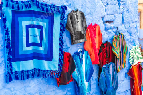 Preview: Selling Clothes On A City Street, Chefchaouen, Morocco