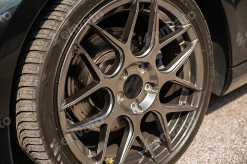 Preview: Detail Of Generic Aftermarket Tuning Sports Rim And Wheel
