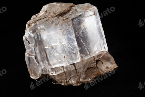 Preview: Mineral Halite On The Black Background