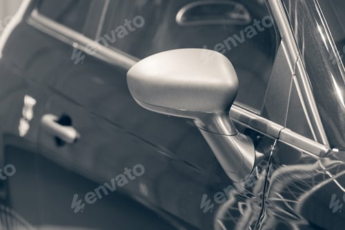 Preview: Rearview Mirror On The Motor Vehicle, Note Shallow Depth Of Field