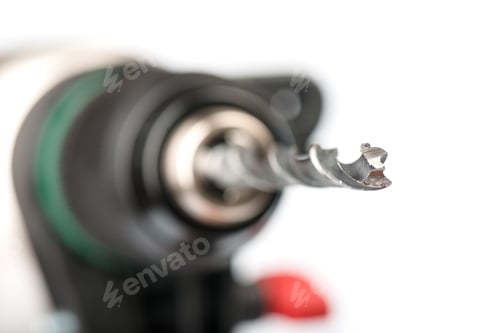 Preview: Drill Bits, Isolated On White Background Close-Up