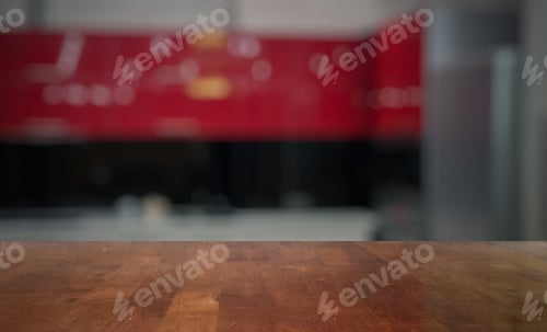 Preview: Old Wooden Table In The Kitchen