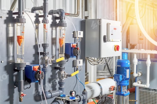 Preview: A Control Panel For The Climate Level And Composition Of Water In A Plastic Bottle Water Plant.