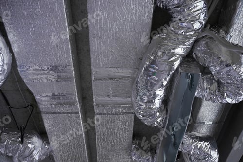 Preview: Ventilation System In A Modern Residential Apartment During The Construction Phase, No People