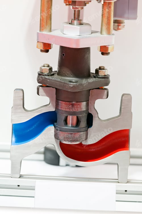 Preview: Cross Section Of Fabric Engine Part With Helical Spring; Note Shallow Depth Of Field