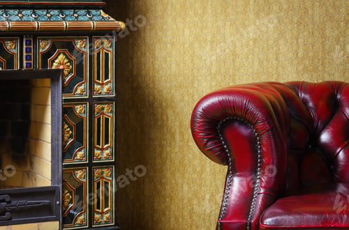 Preview: Partial View Of The Apartment With Chair And Fireplace