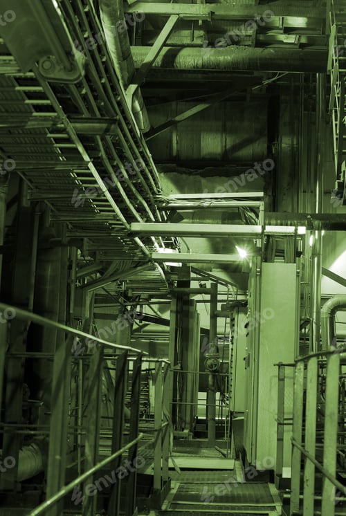 Preview: Equipment, Cables And Piping As Found Inside Of A Modern Industrial Power Plant