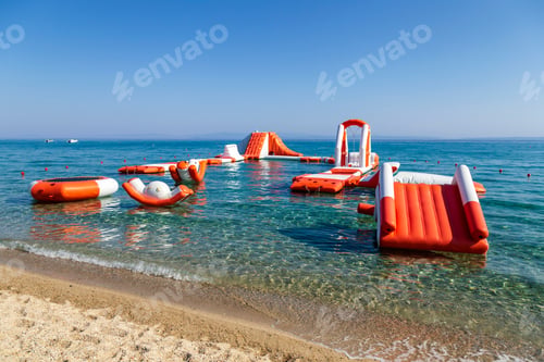 Preview: Inflatable Floating Water Park. Water Outdoor Bouncy Park, Floating Inflatable Playground For