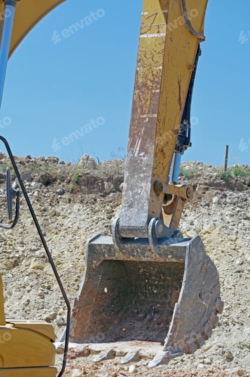 Preview: Part Of Modern Yellow Excavator Machines