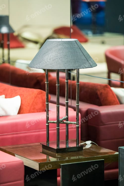 Preview: Coopper Fashionable Bedside Lamp, Modern Lamp In The Interior.