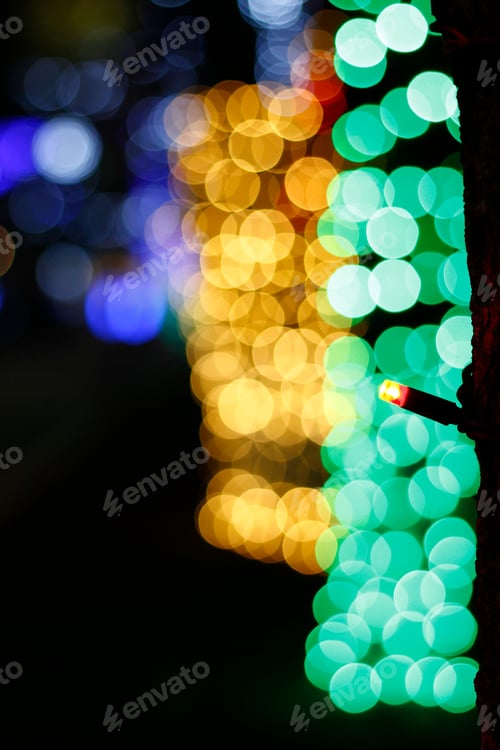 Preview: Tree Lights At Night, Blurred Background