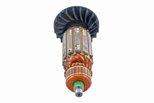 Preview: Electric Motor Rotor Isolated White Background