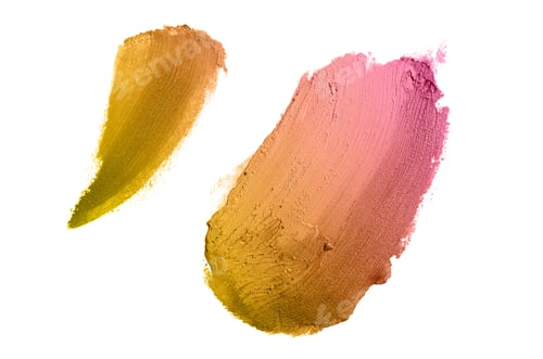 Preview: Smear And Texture Of Lipstick Or Acrylic Paint Isolated On White Background. Stroke Of Lipgloss Or