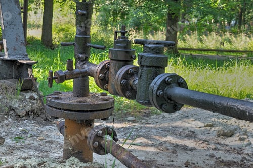 Preview: Oil Pipes And Valves Near The Oil Rig