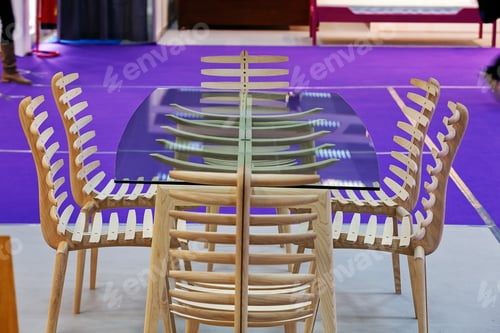 Preview: Wooden Chair Detail In Small Living Room