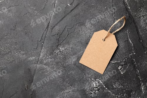 Preview: Blank Tag on Dark Textured Background