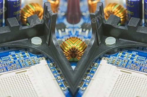 Preview: Computer Motherboard, Electronic Components On Circuits Board