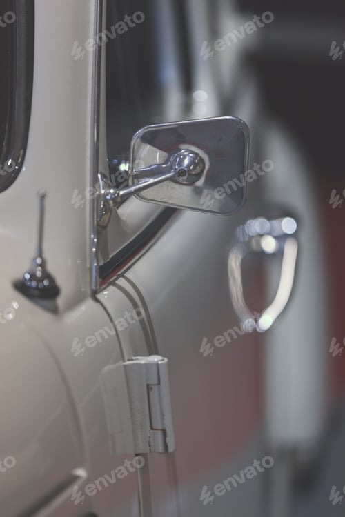 Preview: Rearview Mirror On The Motor Vehicle, Note Shallow Depth Of Field