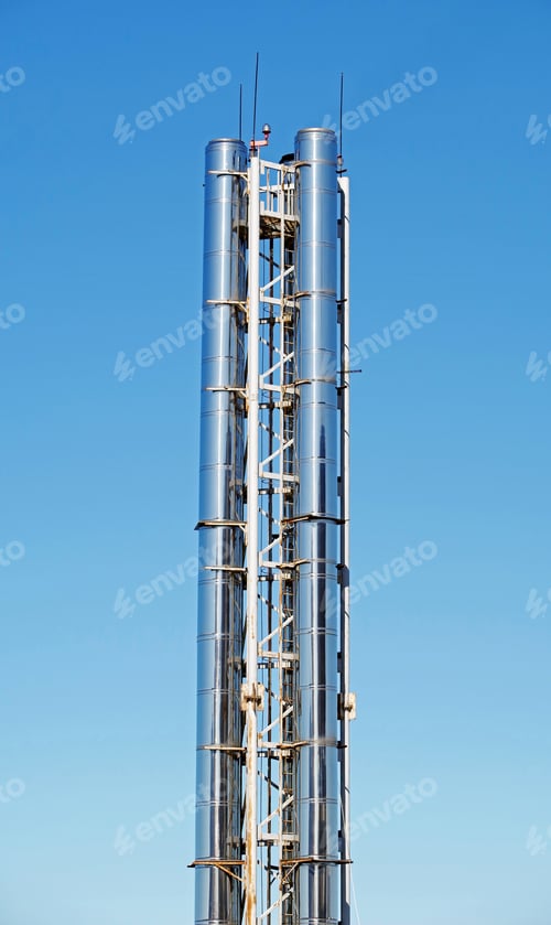 Preview: Large Industrial Shiny Metal Pipes