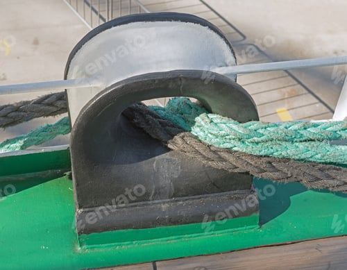 Preview: Old And Big Metal Hawse Of A Sailing Ship