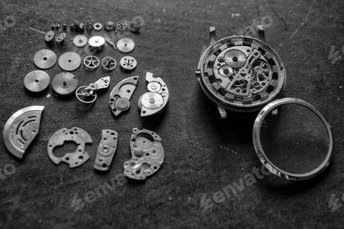 Preview: Watchmaker'S Workshop, Watch Repair, Watchmaker Is Repairing The Mechanical Watches In His Workshop