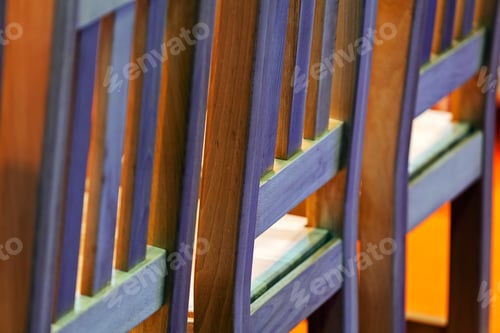 Preview: Wooden Chair Detail In Small Living Room