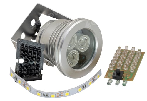 Preview: Infrared Illuminator Night Lighting For Security Systems And Video Surveillance Isolated On White