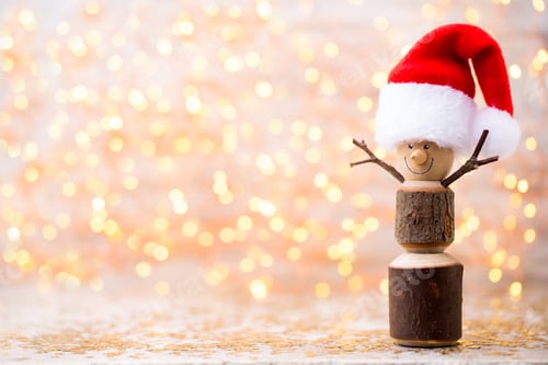 Preview: Christmas Greeting Card With Christmas Rustic Decorations.