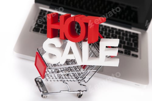 Preview: Computer, Basket And Free Web Shoping