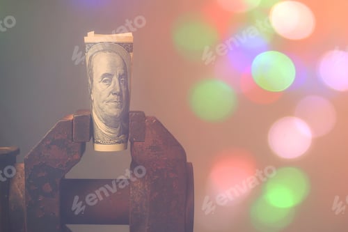 Preview: Us Dollars Sandwiched In An Old Vice, Toned