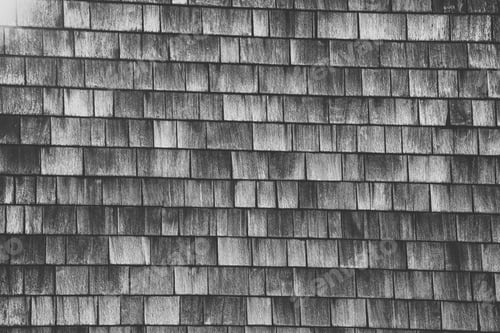 Preview: Wooden Tiles On A Mountain Roof. Background Concept.