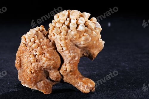 Preview: Calcium Mineral On The Black Background