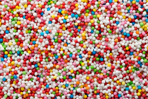 Preview: Small Sweet Sugar Ball Pattern. Food Colored Ball.