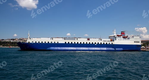 Roro Ship Is Loading In A Port