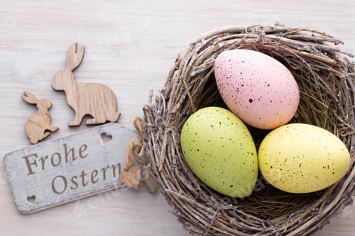 Preview: Easter And Spring Accessories. Greeting Card.