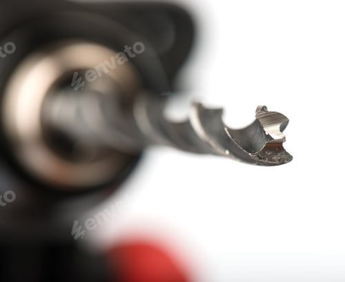 Preview: Drill Bits, Isolated On White Background Close-Up
