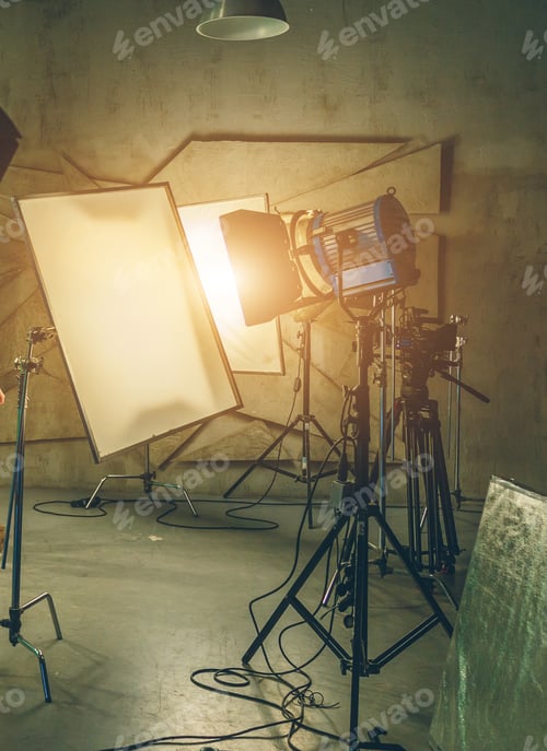 Preview: Lighting Equipment On The Set Close Up