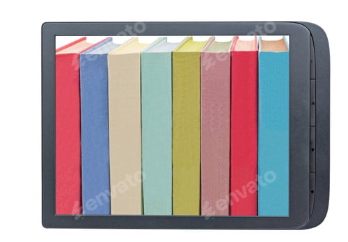 Preview: Electronic Book Reader On White Background