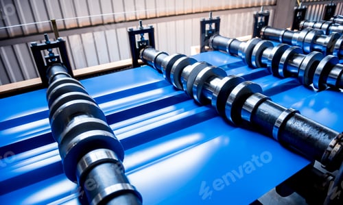 Preview: Metal Sheet Forming Machine At The Modern Metalwork Factory.