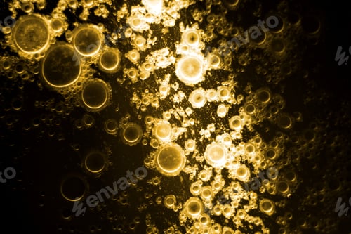 Preview: Yellow Coocing Oil Bubble On Water.