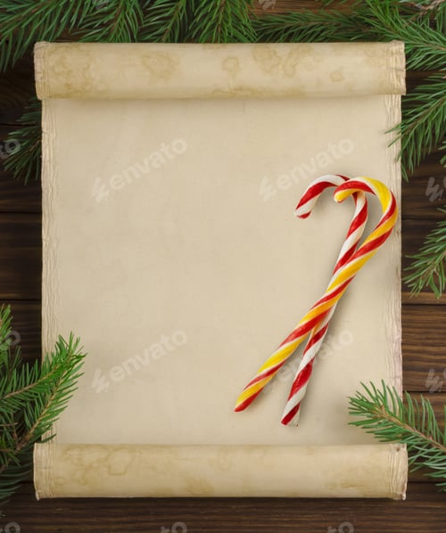Preview: Christmas Decoration Over Old Wood Background